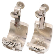925 Logo Half Hoop Earrings Silver