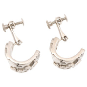 925 Logo Half Hoop Earrings Silver