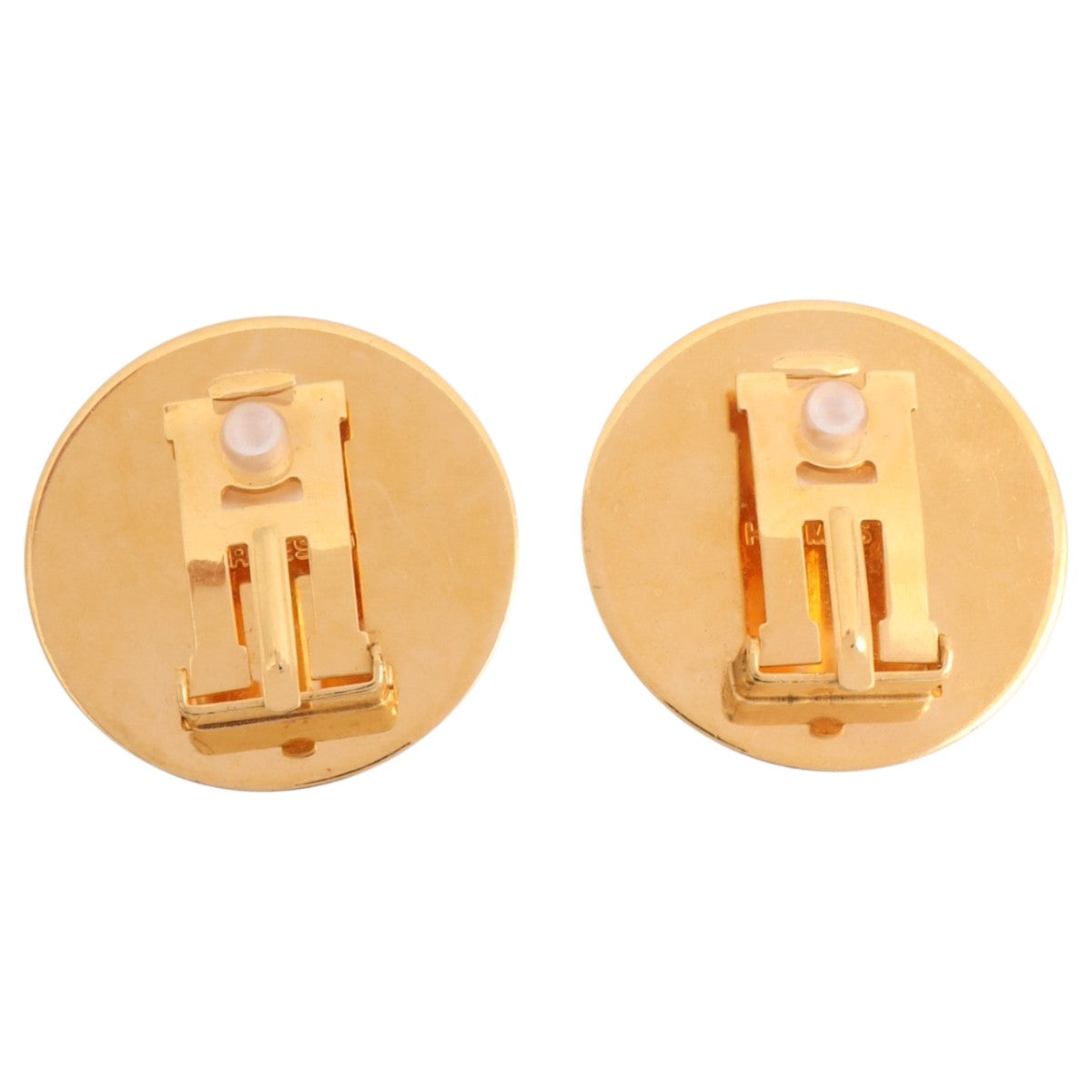 Lion Motif Enamel Earrings - Gold