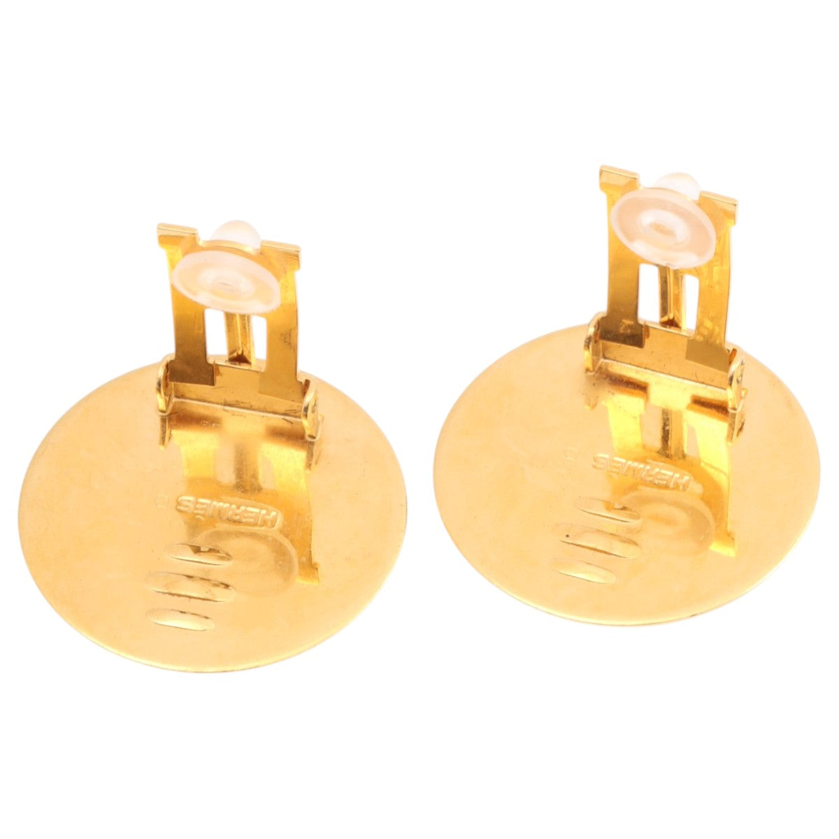 Lion Motif Enamel Earrings - Gold