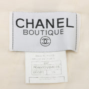 1995 Tweed CC Mark Button Cropped Jacket #38 White