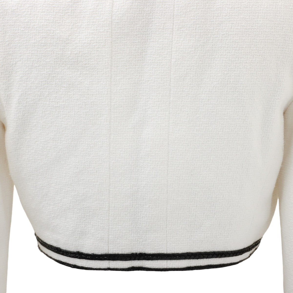 1995 Tweed CC Mark Button Cropped Jacket #38 White