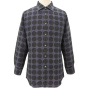 Geometric Pattern Long-Sleeve Shirt #42 Purple/Black