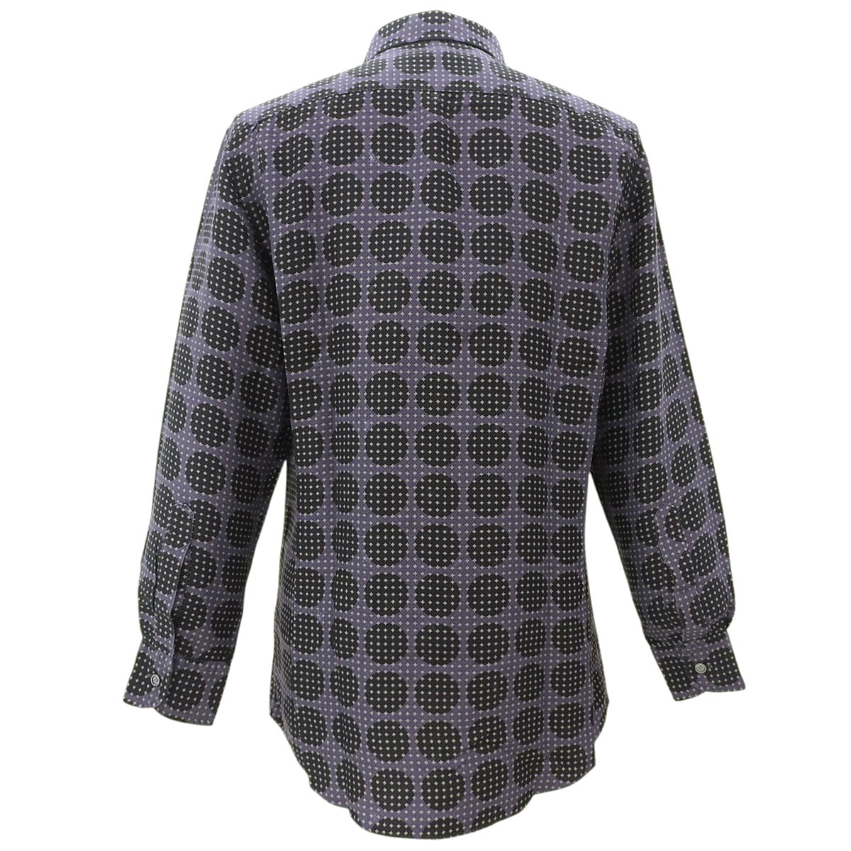 Geometric Pattern Long-Sleeve Shirt #42 Purple/Black