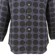 Geometric Pattern Long-Sleeve Shirt #42 Purple/Black