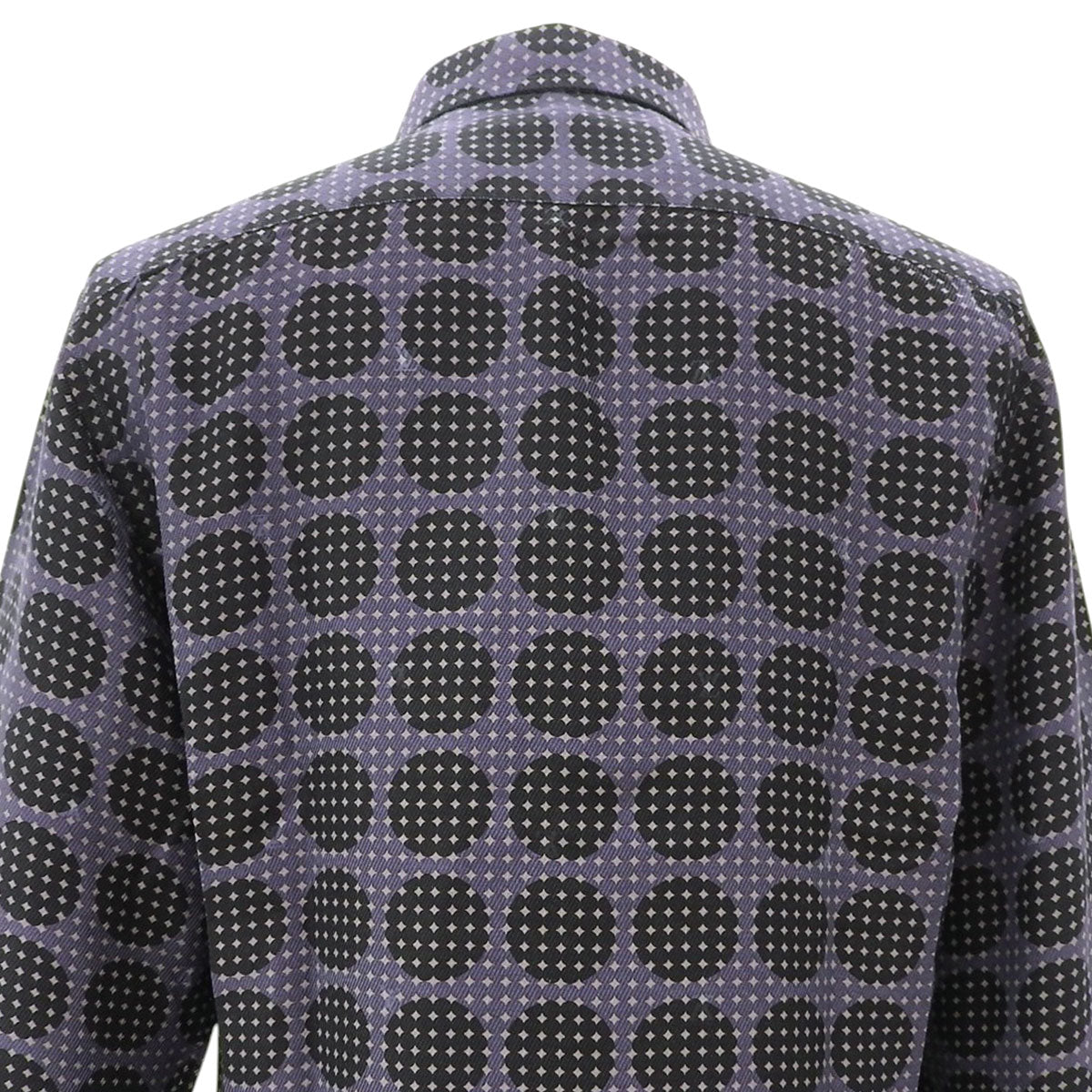 Geometric Pattern Long-Sleeve Shirt #42 Purple/Black