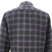 Geometric Pattern Long-Sleeve Shirt #42 Purple/Black