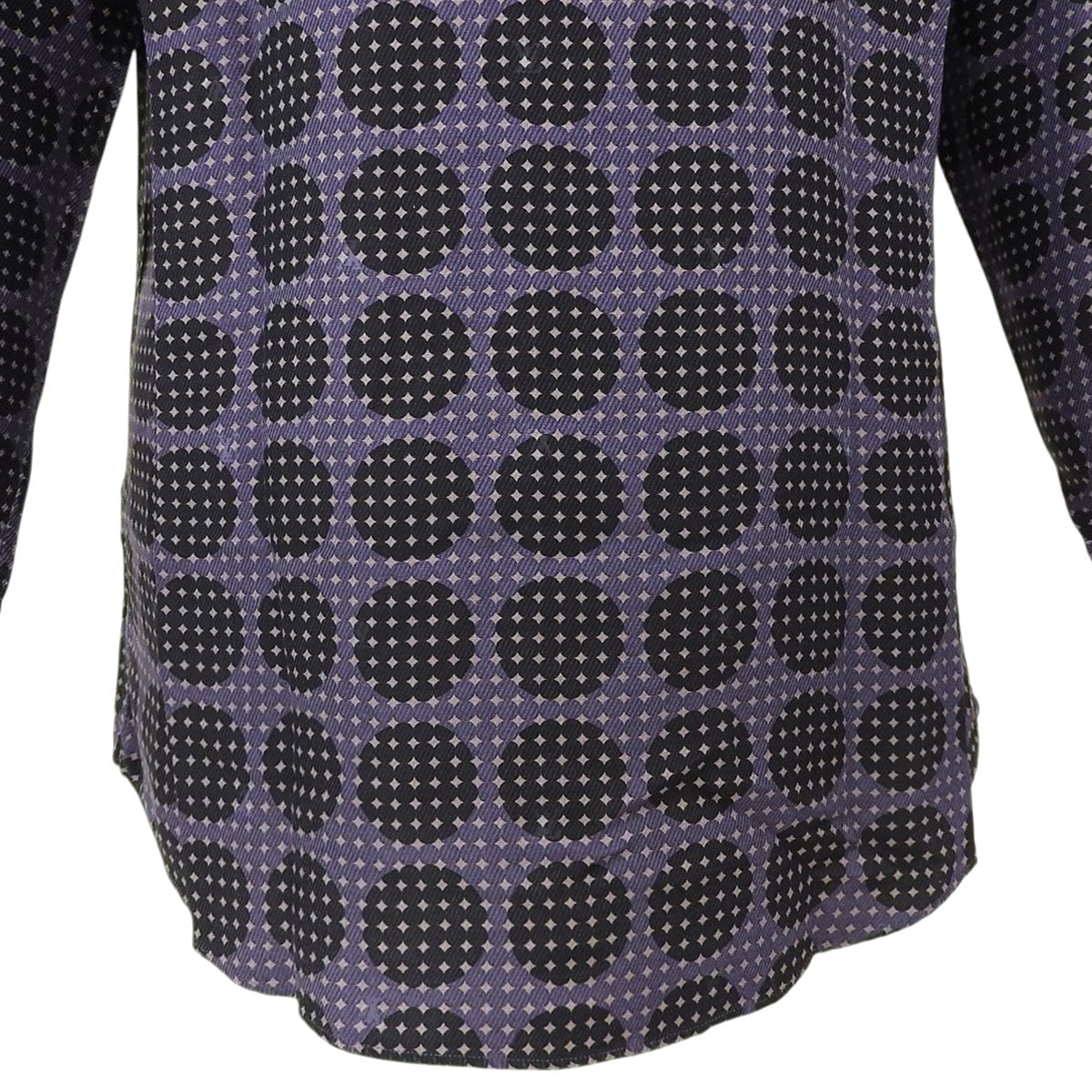 Geometric Pattern Long-Sleeve Shirt #42 Purple/Black