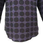 Geometric Pattern Long-Sleeve Shirt #42 Purple/Black