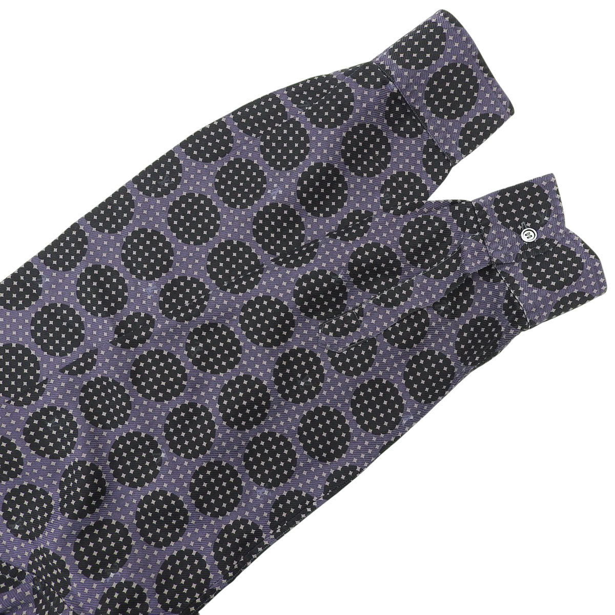 Geometric Pattern Long-Sleeve Shirt #42 Purple/Black