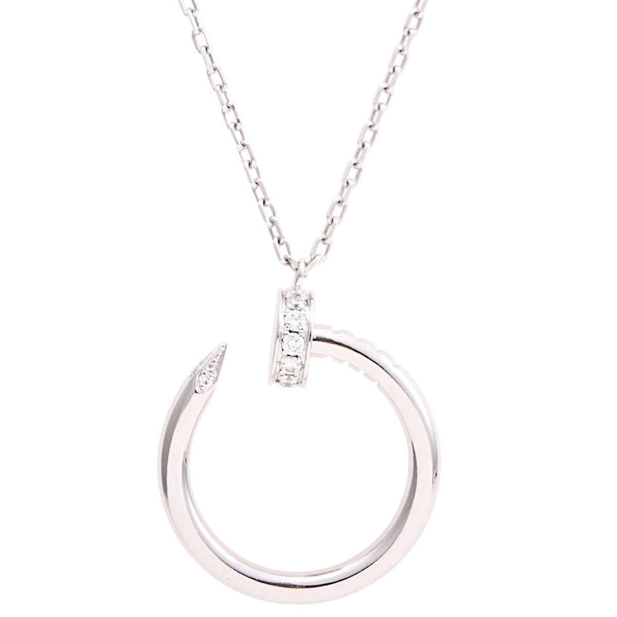 18K Juste un Clou necklace, white gold
