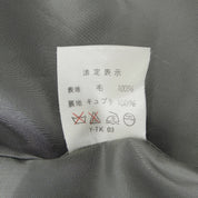 羊毛格纹双排扣夹克 #M 灰色