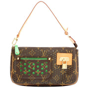 2006 Canvas Monogram Perforated Pochette Accessoires Brown/Vert