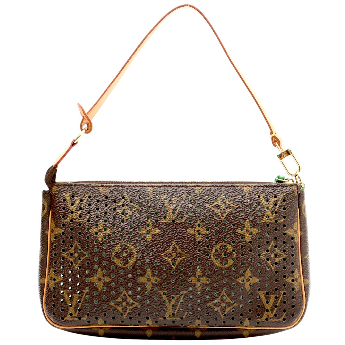 2006 Canvas Monogram Perforated Pochette Accessoires Brown/Vert