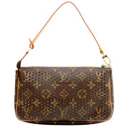 2006 Canvas Monogram Perforated Pochette Accessoires Brown/Vert