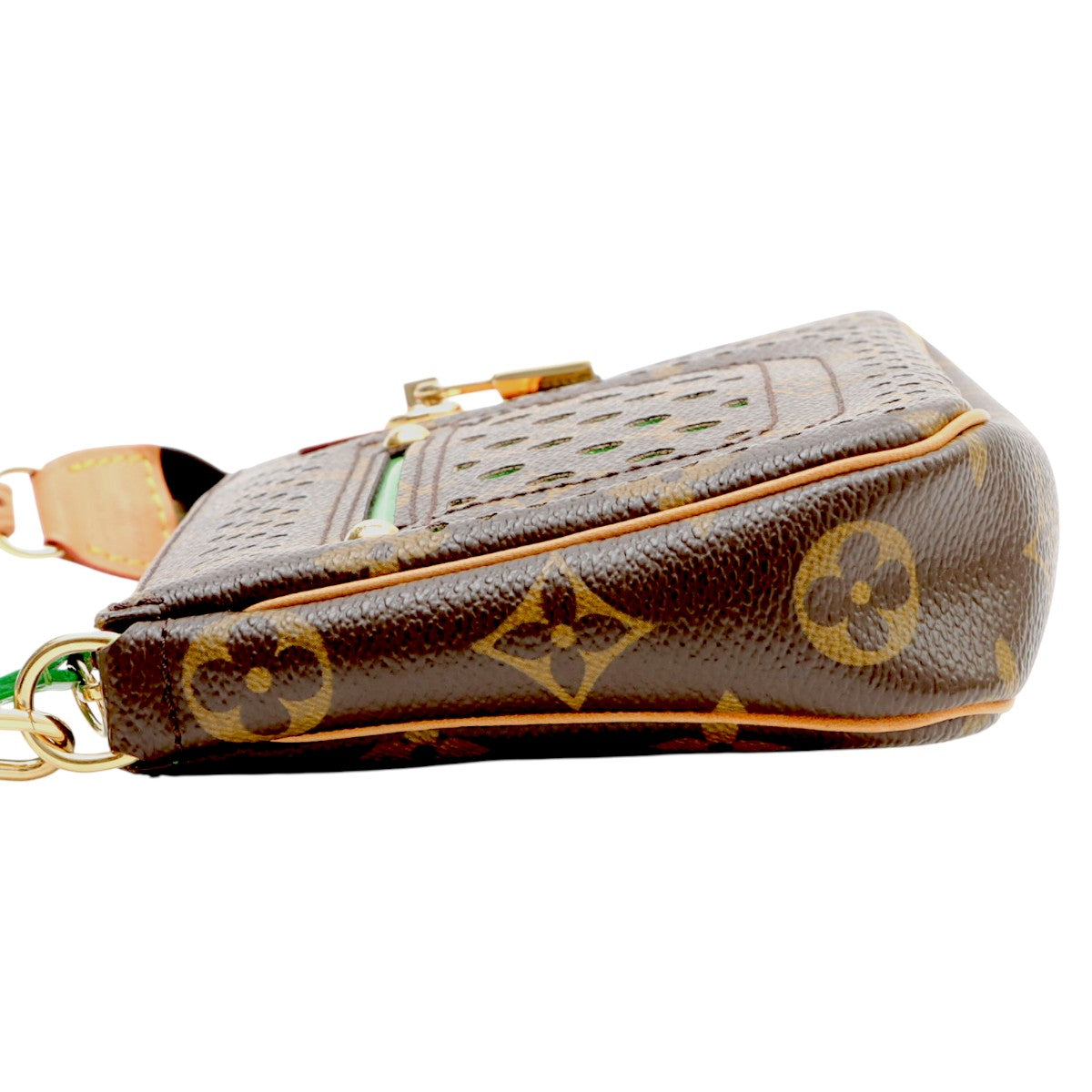 2006 Canvas Monogram Perforated Pochette Accessoires Brown/Vert