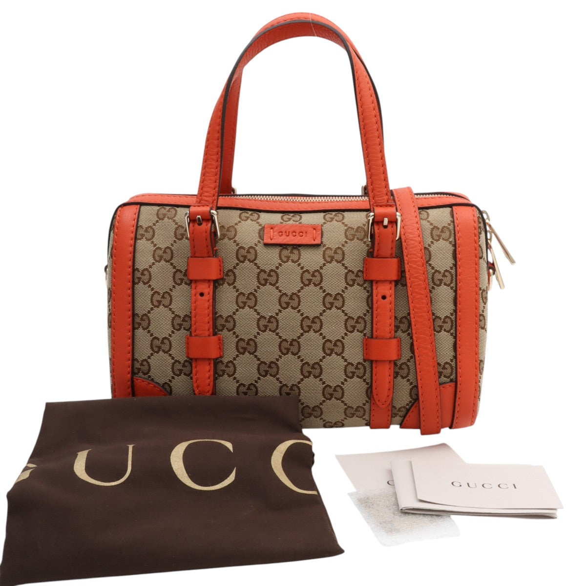 GG Canvas 2-Way Bag Beige/Orange