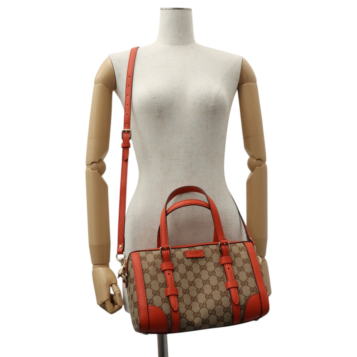 GG Canvas 2-Way Bag Beige/Orange