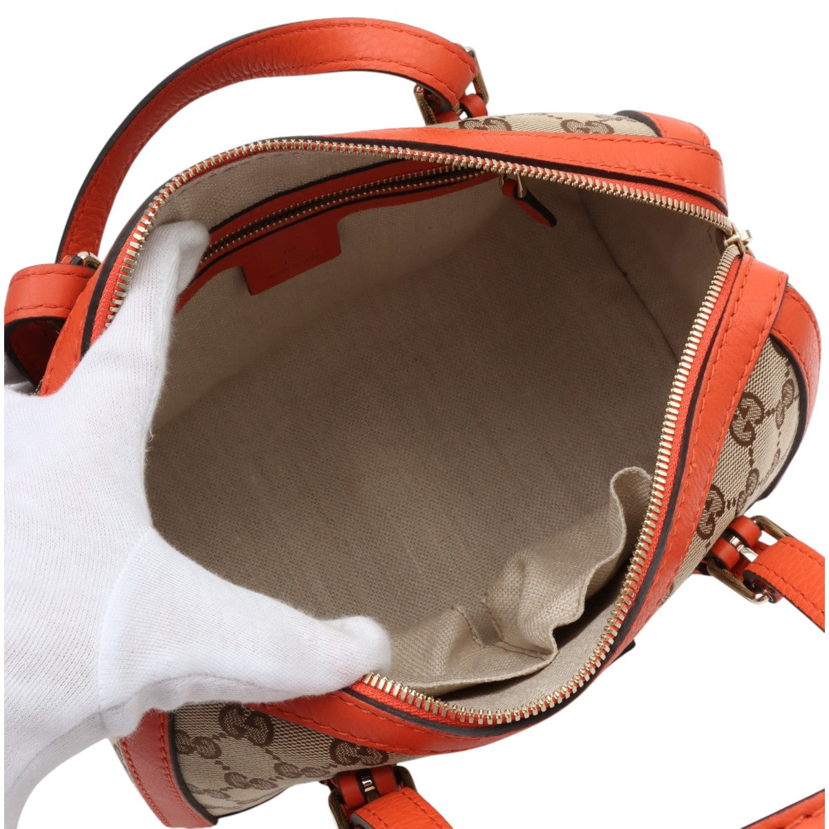 GG Canvas 2-Way Bag Beige/Orange