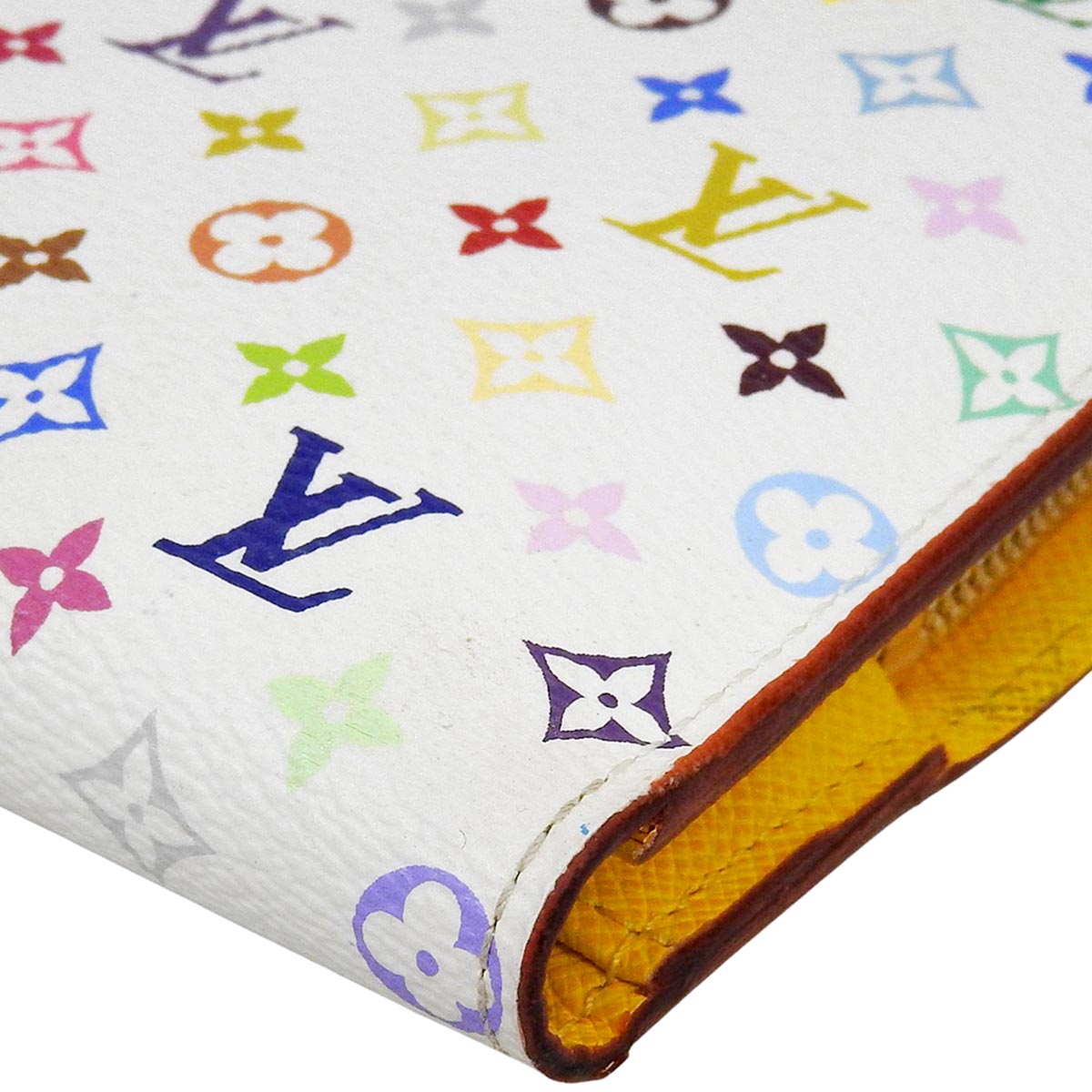 2013年产 Monogram Multicolore Portefeuille Insolite 钱夹 白色