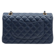 2017 Circa, Caviar Skin Classic Flap Chain Bag 25cm, Navy