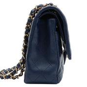 2017 Circa, Caviar Skin Classic Flap Chain Bag 25cm, Navy