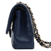 2017 Circa, Caviar Skin Classic Flap Chain Bag 25cm, Navy