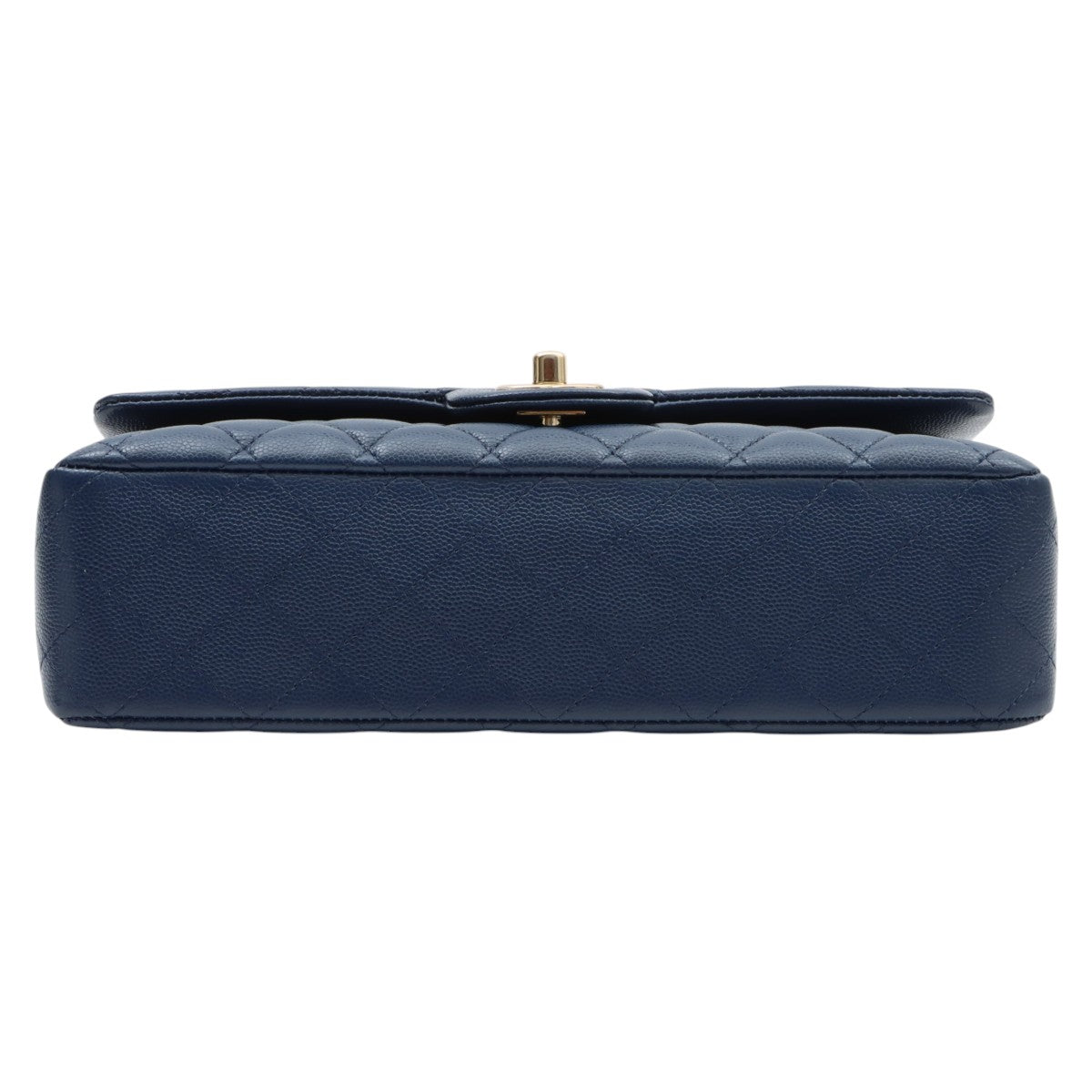2017 Circa, Caviar Skin Classic Flap Chain Bag 25cm, Navy