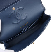 2017 Circa, Caviar Skin Classic Flap Chain Bag 25cm, Navy