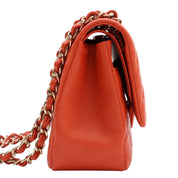 2018-ish Caviar Leather Classic Flap Chain Bag 30cm Orange