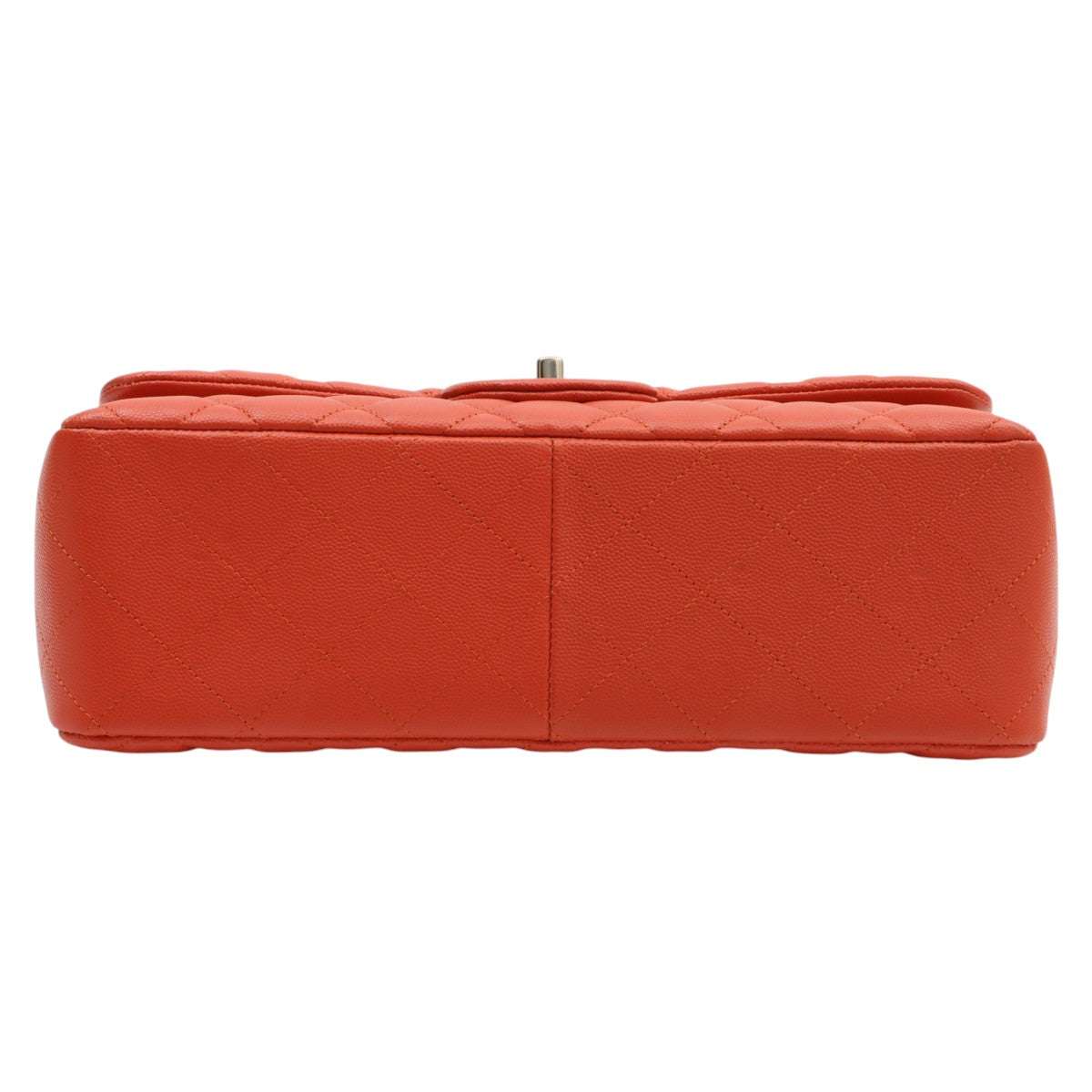 2018-ish Caviar Leather Classic Flap Chain Bag 30cm Orange