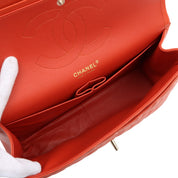 2018-ish Caviar Leather Classic Flap Chain Bag 30cm Orange