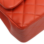 2018-ish Caviar Leather Classic Flap Chain Bag 30cm Orange