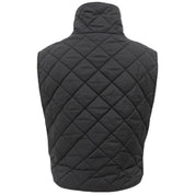 Quilted Zip-Up Vest #M Black