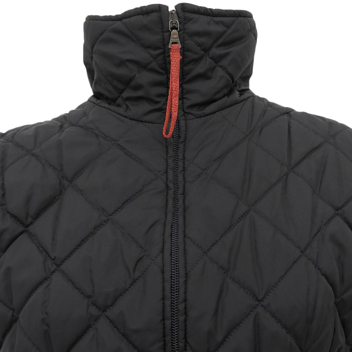 Quilted Zip-Up Vest #M Black