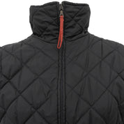 Quilted Zip-Up Vest #M Black