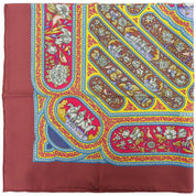Carré 90 Karamdani Scarf Bordeaux/Multicolor