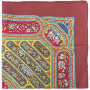 Carré 90 Karamdani Scarf Bordeaux/Multicolor