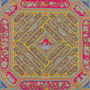 Carré 90 Karamdani Scarf Bordeaux/Multicolor