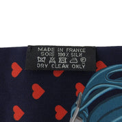 Brides de Gala Heart Pattern Twilly Red/Navy/Green