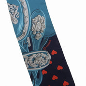 Brides de Gala Heart Pattern Twilly Red/Navy/Green