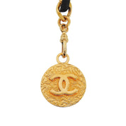 ラウンドCCマークプレートチェーンベルト ブラック/ゴールド