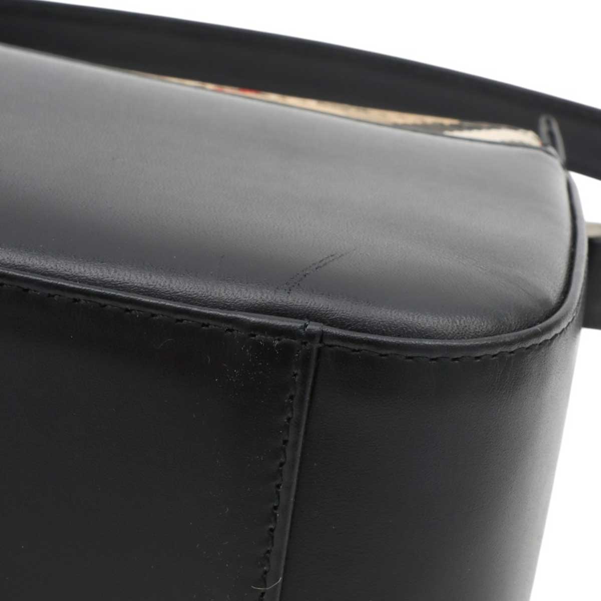 Nova Check Pattern One-Shoulder Bag Black/Beige