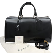 Patent Boston Bag Black