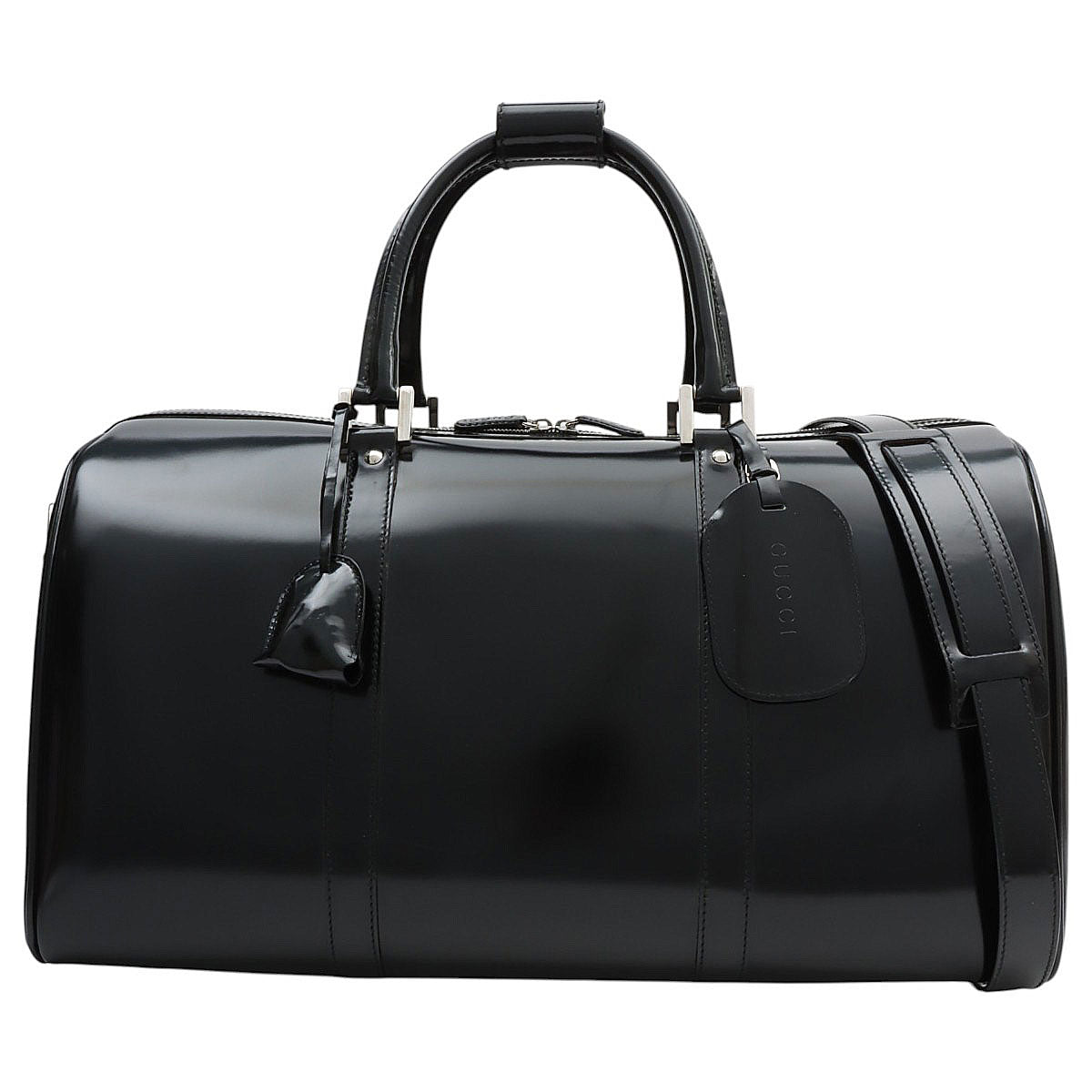 Patent Boston Bag Black