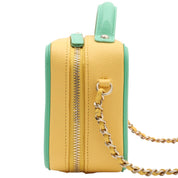 2019-ish Caviar Skin CC Filigree 2-Way Bag Yellow/Orange/Mint Green