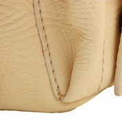 Round Macadam Plate Shoulder Bag - Cream Yellow