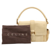 Round Macadam Plate Shoulder Bag - Cream Yellow
