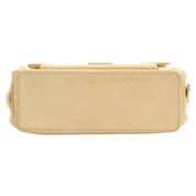 Round Macadam Plate Shoulder Bag - Cream Yellow