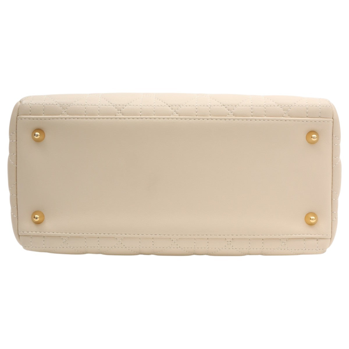 Lady Dior Cannage Stitch 2-Way Bag M Ivory